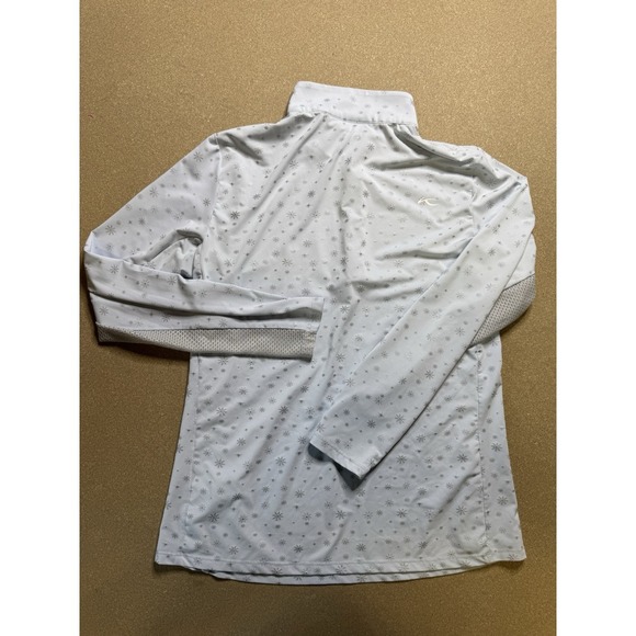 KJUS Womens Golf Pullover Sleeve Logo 1/4 Zip Large White Polyamide MSRP $149 - Picture 6 of 8